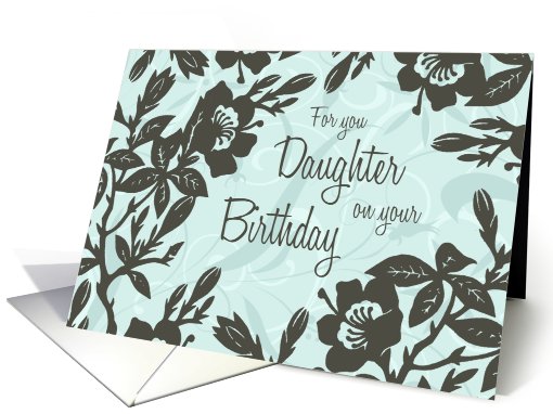 Happy Birthday Daughter - Blue Floral card (753032)