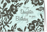 Happy Birthday Daughter - Blue Floral card