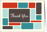 Thank You - Retro Squares card