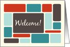 Business New Employee Welcome - Retro Squares card