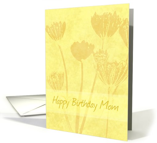 Happy Birthday Mom from Son - Yellow Flowers card (764323)