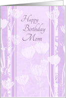 Happy Birthday Mom - Lavender Flowers card