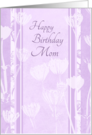 Happy Birthday Mom from Son - Lavender Flowers card