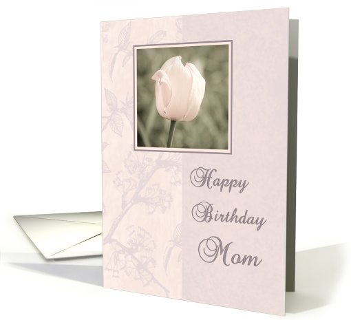 Happy Birthday Mom from Daughter - Pink Flower card (764349)