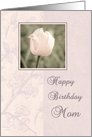 Happy Birthday Mom from Daughter - Pink Flower card