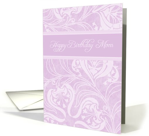 Happy Birthday Mom from Son - Lavender Floral card (764477)