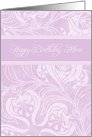 Happy Birthday Mom from Son - Lavender Floral card