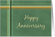 Happy Employment Anniversary - Green Stripes card