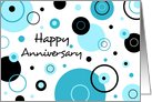 Happy Employment Anniversary - Blue Dots card