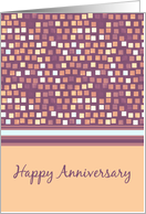 Happy Employment Anniversary - Retro Squares card