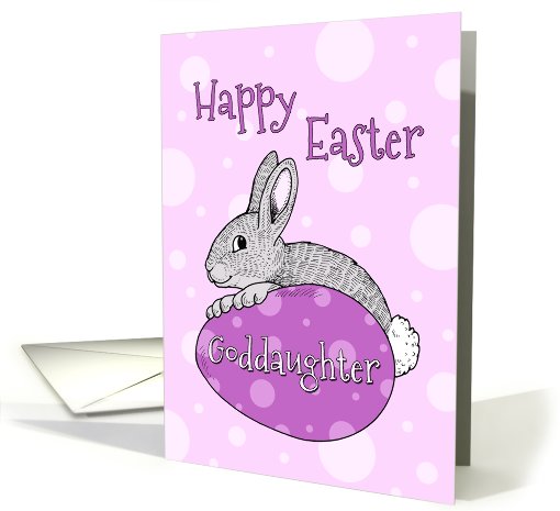Happy Easter for Goddaughter - Pink Easter Bunny card (766750)