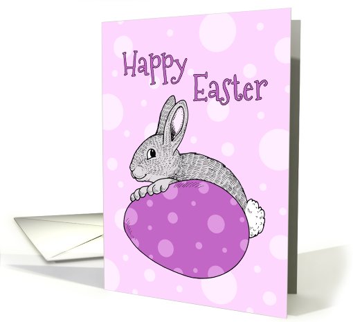 Happy Easter for Babysitter - Pink Easter Bunny card (766900)