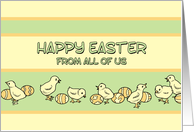 Happy Easter from our Home to Yours - Baby Chickens & Easter Eggs card