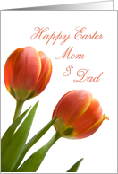 Happy Easter Parents - Orange Tulips card