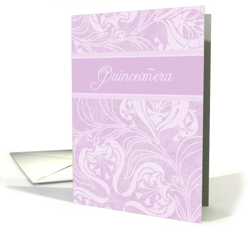 Quinceanera Party Invitation - Lavender Floral card (768870)