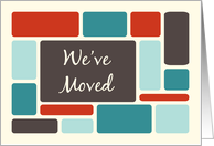 We’ve Moved Announcement - Retro Squares card