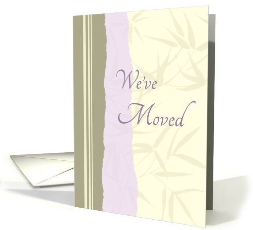 Change of Address - Beige & Lavender card (770711)