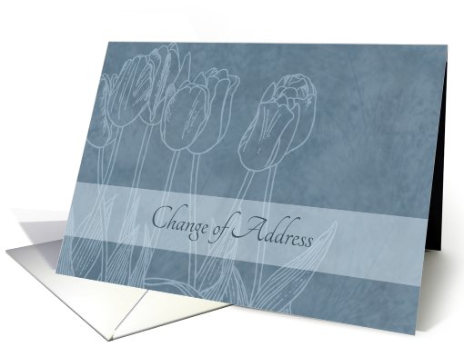Change of Address - Blue Tulips card (771632)