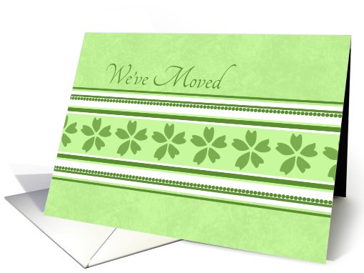 Change of Address - Green Stripes card (771639)