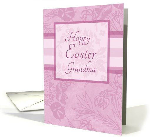 Happy Easter Grandma - Pink Floral card (772088)