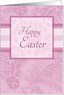 Happy Easter Business - Pink Floral card