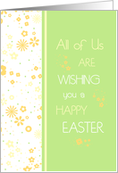 Happy Easter from All of Us - Colorful Flowers card