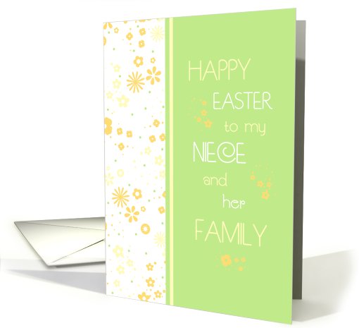 Happy Easter for Niece and Family - Colorful Flowers card (772183)