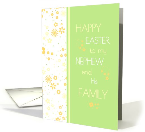 Happy Easter for Nephew and Family - Colorful Flowers card (772194)