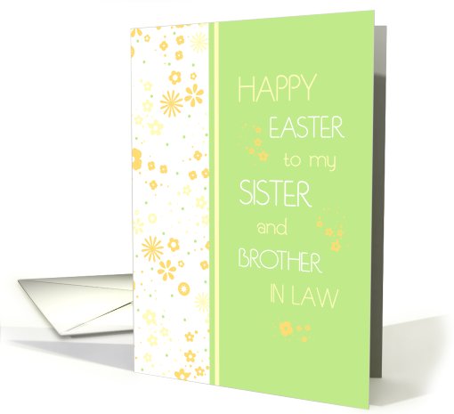 Happy Easter for Sister and Brother in Law - Colorful Flowers card