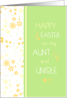 Happy Easter for Aunt and Uncle - Colorful Flowers card