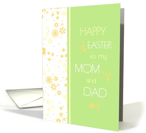 Happy Easter for Parents - Colorful Flowers card (772259)