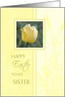 Happy Easter for Sister - Yellow Tulip card
