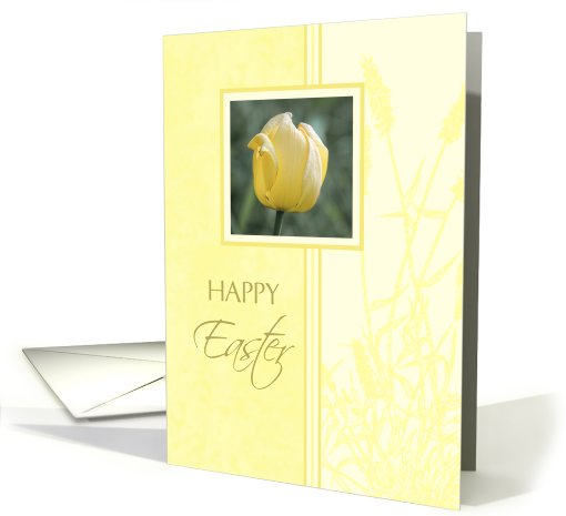 Happy Easter - Yellow Tulip card (772418)