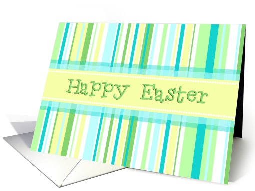 Happy Easter for Employee - Spring Stripes card (772437)