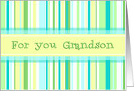 Happy Easter Grandson - Spring Stripes card