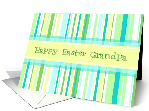 Happy Easter Grandpa - Spring Stripes card (773039)