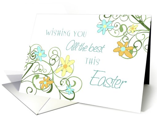 Happy Easter Business for Employee - Spring Flowers card (774636)