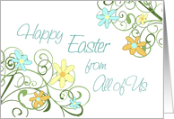 Happy Easter from All of Us - Spring Flowers card