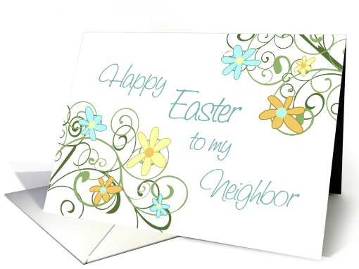 Happy Easter for Neighbor- Spring Flowers card (774647)