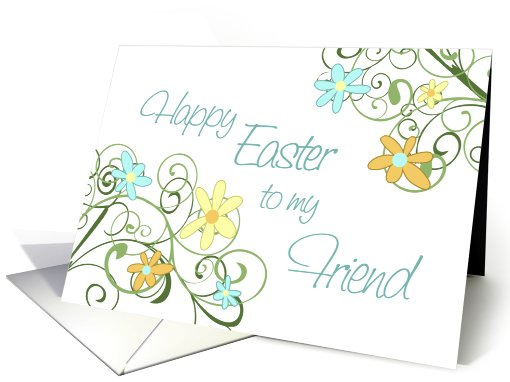 Happy Easter for Friend - Spring Flowers card (774655)