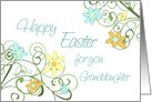 Happy Easter for Granddaughter - Spring Flowers card