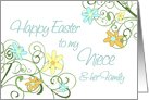 Happy Easter for Niece & her Family - Spring Flowers card