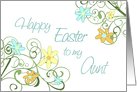 Happy Easter for Aunt - Spring Flowers card