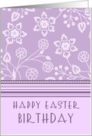 Happy Easter Birthday - Lavender Flowers card