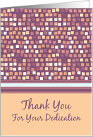 Thank You Volunteer - Retro Squares card