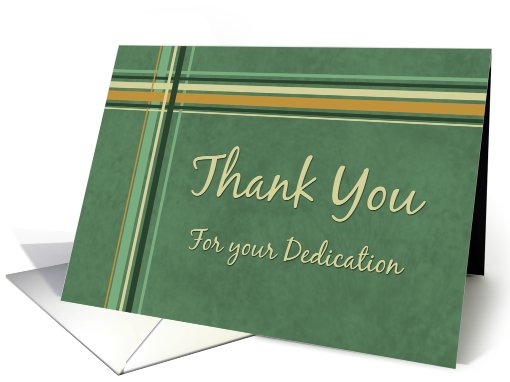 Thank You for Volunteering - Green Stripes card (775747)