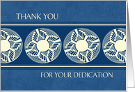 Thank You for Volunteering - Blue & Beige card