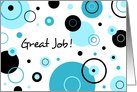 Thank You for Volunteering - Blue Circles card