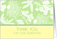 Employee Appreciation - Green & Yellow Flowers card