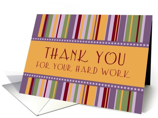 Thank You for Volunteering - Colorful Stripes card (776236)